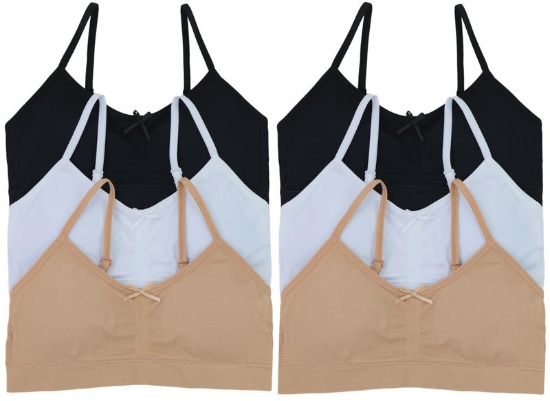 ToBeInStyle Girlsâ€™ Basic Pack of 6 Training Bras - Assorted - L/XL - Image 4